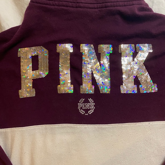 Victoria Secret Pink sequin pull over. - Picture 3 of 4